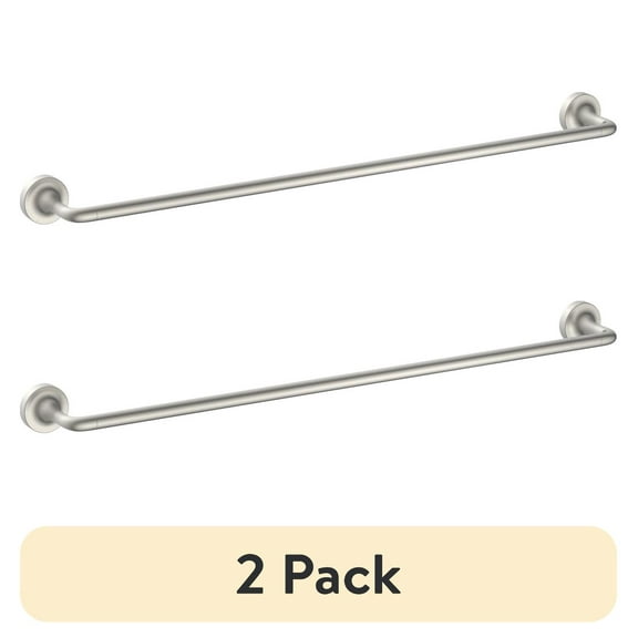 (1 pack) Better Homes & Gardens Clean Modern Collection 24" Wall Mount Towel Bar Satin Nickel