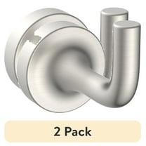 (2 pack) Better Homes & Gardens Clean Modern Style Wall Mount Robe Hook in Satin Nickel
