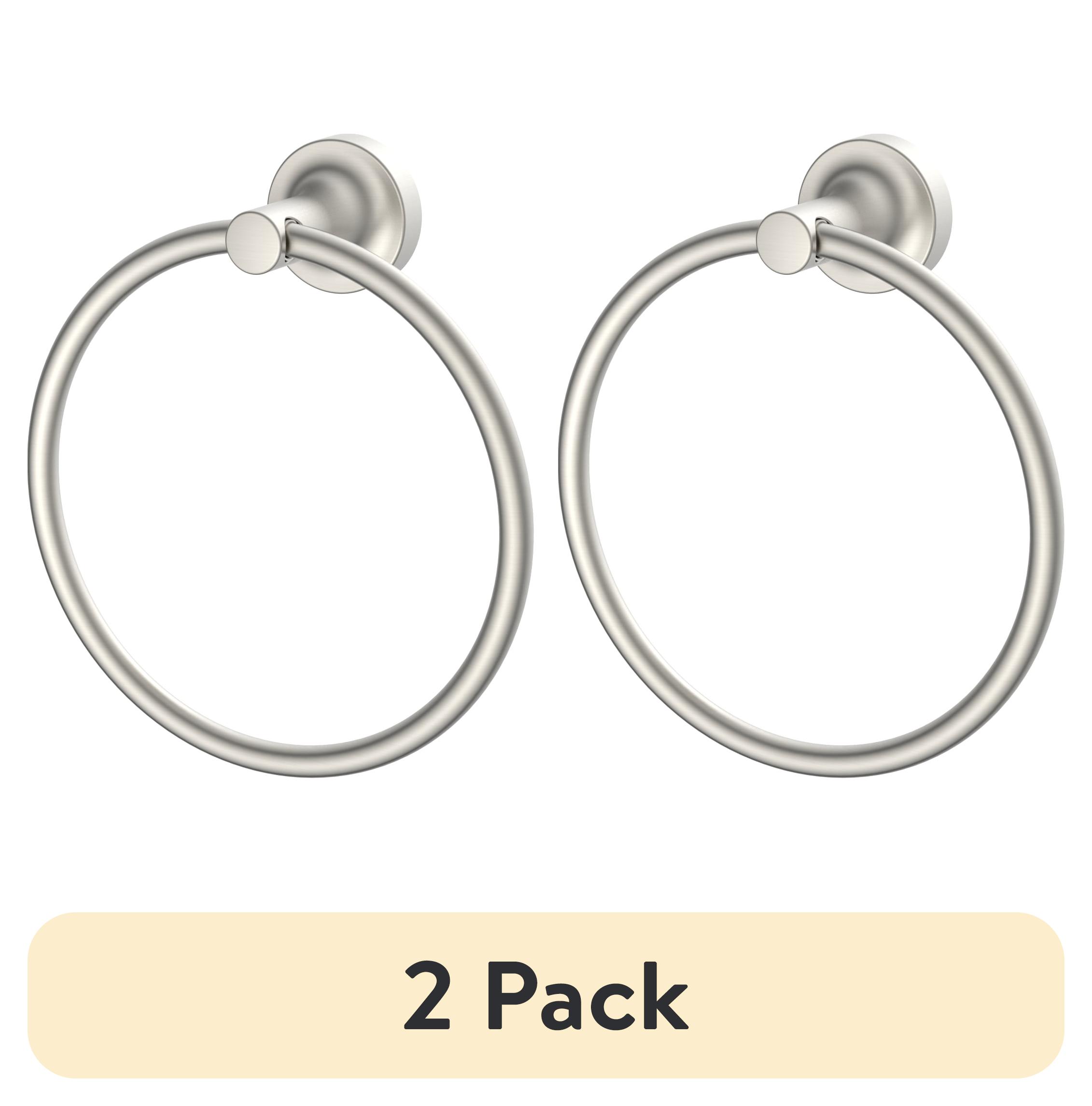 Polished Chrome Towel Rings - 2 Pack Stainless Steel Bathroom Accessories