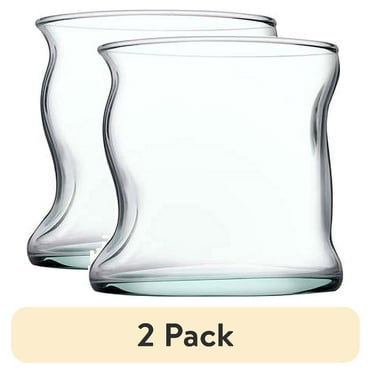(2 pack) Better Homes & Gardens Clear Green Glass, 11.5 oz