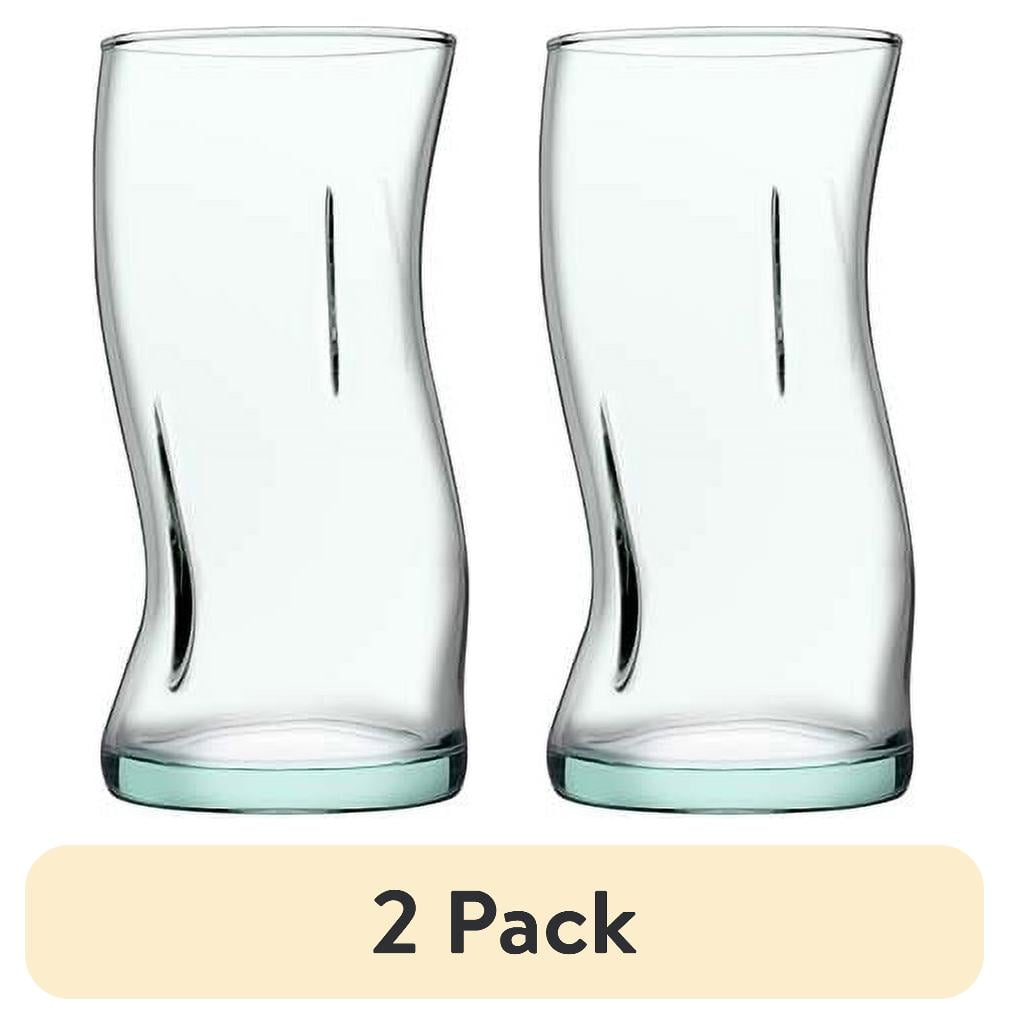 (2 pack) Better Homes & Gardens Wavy Green Tumbler, 14.9 fl oz