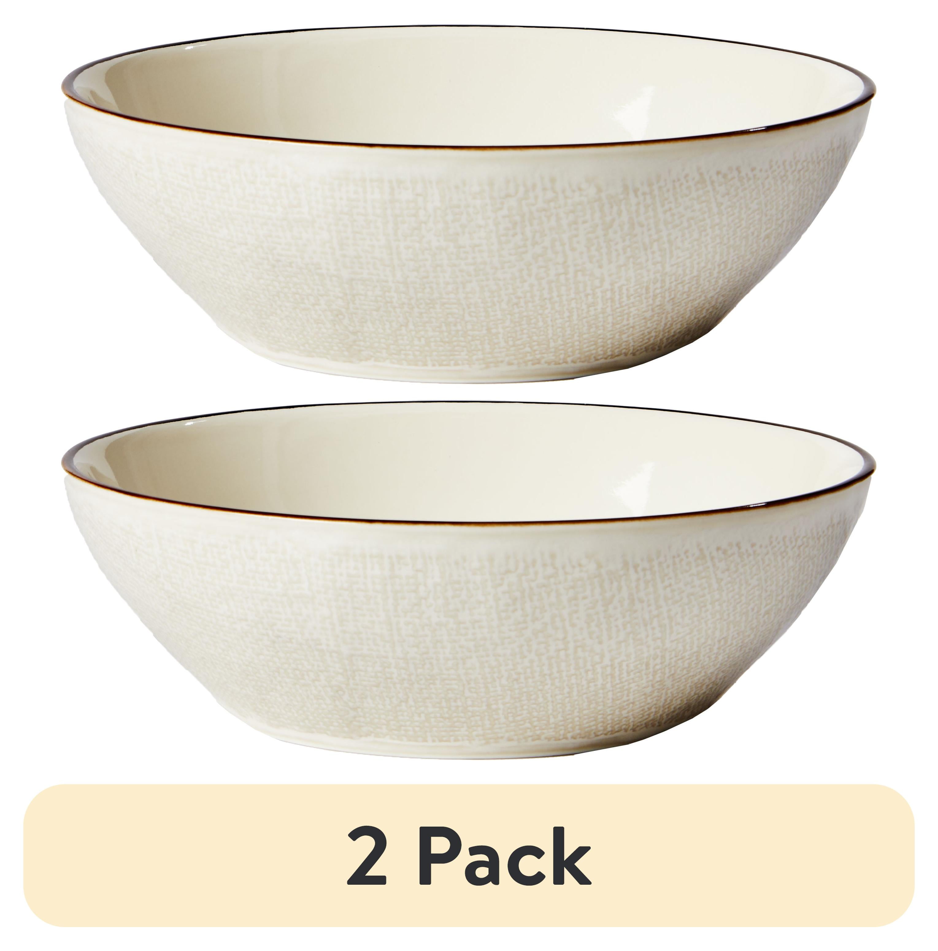 (2 pack) Better Homes & Gardens Cream Murphy Stoneware Dinner Bowl - Walmart.com