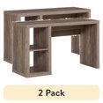 thumbnail image 1 of (2 pack) Better Homes & Gardens Cube Storage Office Desk, Rustic Gray, 1 of 7