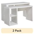 thumbnail image 1 of (2 pack) Better Homes & Gardens Cube Storage Office Desk, White, 1 of 7