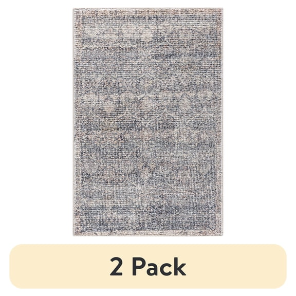 (2 pack) Better Homes & Gardens Damask Multi Indoor Area Rug, 2 ft x 3 ft