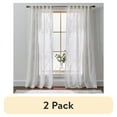 thumbnail image 1 of (2 pack) Better Homes & Gardens Embroidered Botanical Sheer Curtain, Single Panel, Vanilla Dream, 50" W x 108" L, 1 of 7