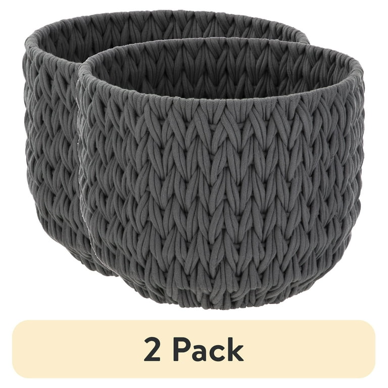 2 pack) Better Homes & Gardens Closed Weave Polyester Grey