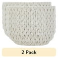 thumbnail interactive-video image 1 of (2 pack) Better Homes & Gardens Extra Large White Woven Rope Decorative Storage Basket, 19 in x 15 in, 1 of 9