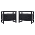 thumbnail image 1 of (2 pack) Better Homes & Gardens Ezra 2-Drawer Nightstand, Rich Black Finish, 1 of 10