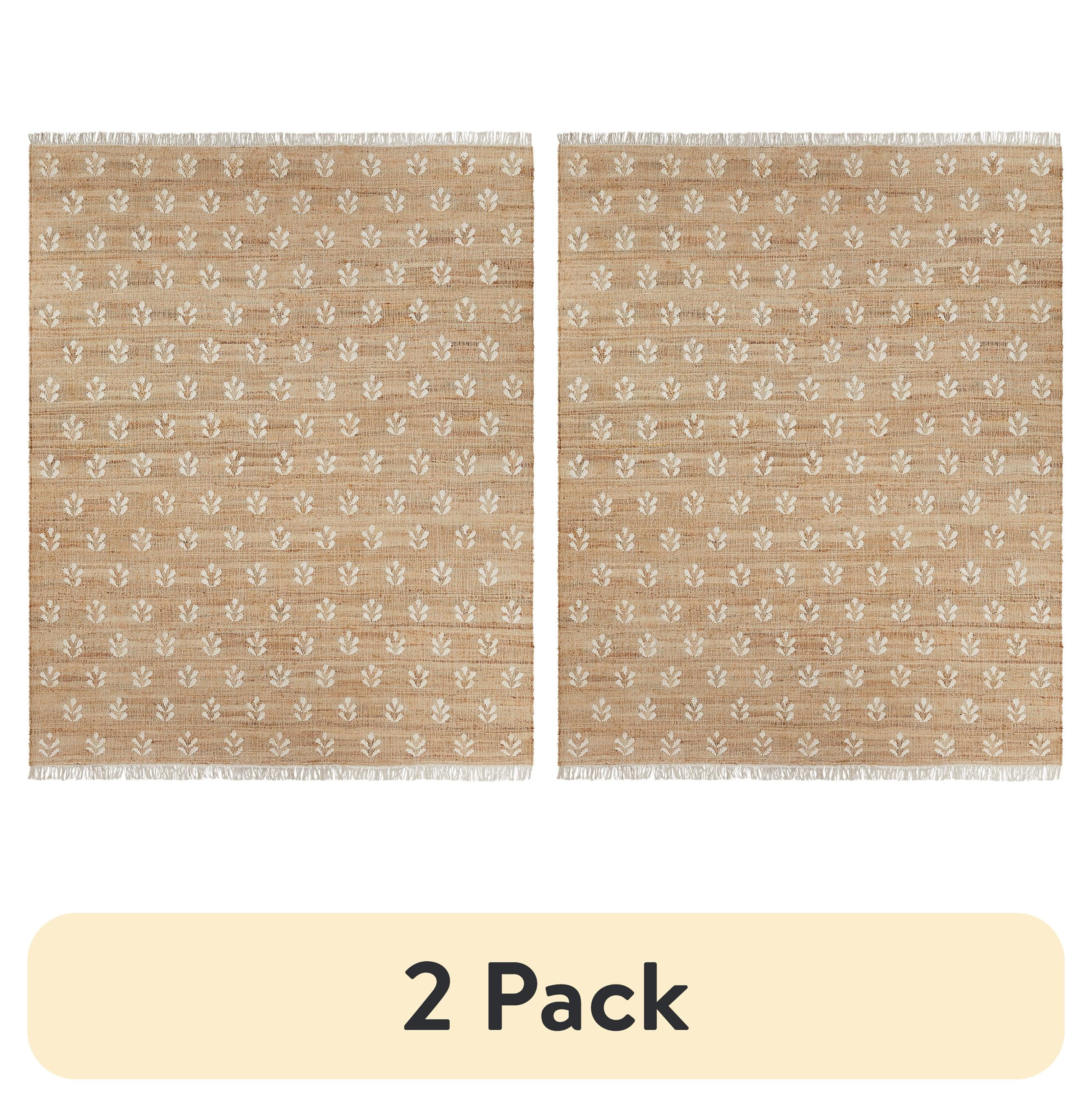 (2 pack) Better Homes & Gardens Floral Jute 8 x 10 Rug by Dave & Jenny Marrs  (图1) (2 pack) Better Homes & Gardens Floral Jute 8 x 10 Rug by Dave & Jenny Marrs  (图1)
