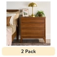 thumbnail image 1 of (2 pack) Better Homes & Gardens Greyson 3-Drawer Nightstand with USB, Acorn Finish, 1 of 10