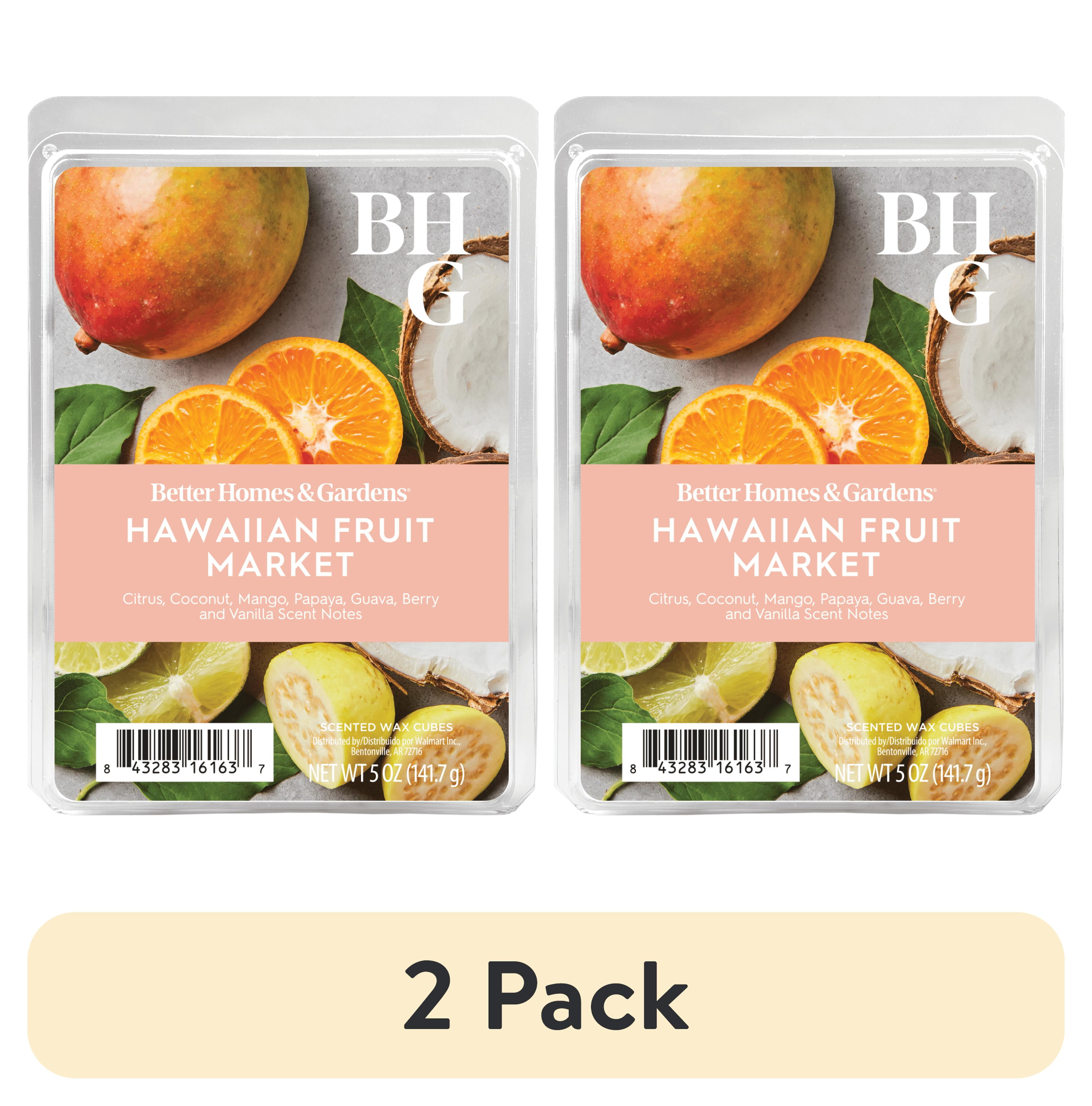 (2 pack) Better Homes & Gardens Hawaiian Fruit Market Scented Wax Melts, 5 oz