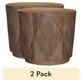 thumbnail image 1 of (2 pack) Better Homes & Gardens Hudson Brown Resin Planter, 15.7in x 15.7in x 13.8in, 1 of 11