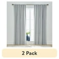 thumbnail image 1 of (2 pack) Better Homes & Gardens Linen Blend Curtain, Single Panel, Soft Silver, 50" W x 84" L, 1 of 7