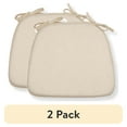 thumbnail image 1 of (2 pack) Better Homes & Gardens Memory Foam Chair Cushion, 17.5” x 14.75” Beige, 1 of 5