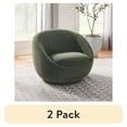 thumbnail image 1 of (2 pack) Better Homes & Gardens Mira Swivel Accent Chair, Olive Velvet, 1 of 14