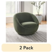 2 pack Better Homes & Gardens Mira Swivel Accent Chair, Olive Velvet