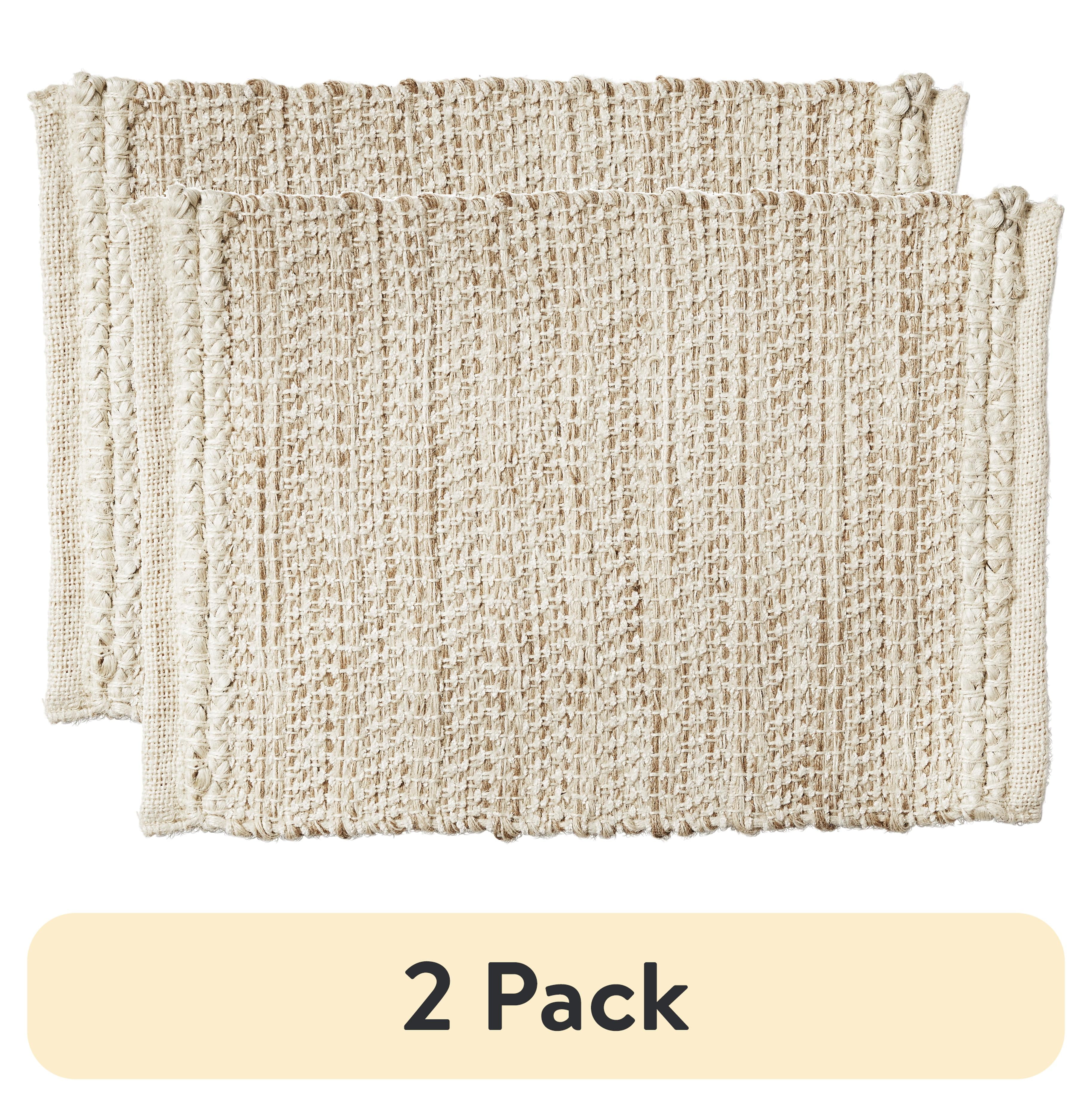 (1 pack) Better Homes & Gardens Natural & Ivory Jute 14" x 19" Placemat - 14" x 19"