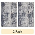 thumbnail interactive-video image 1 of (2 pack) Better Homes & Gardens Navy Abstract Indoor Accent Rug, 30" x 46", 1 of 7