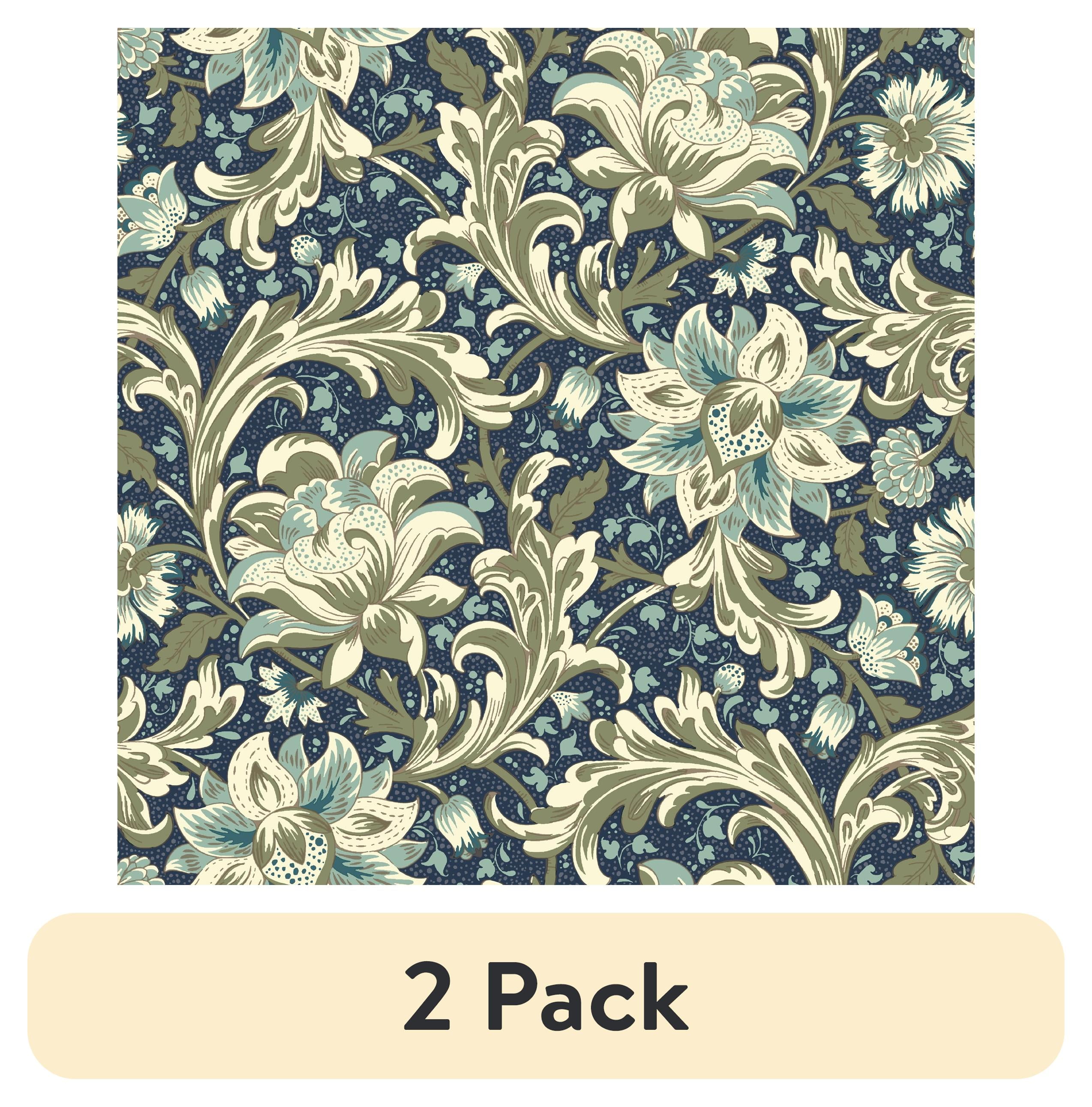 (2 pack) Better Homes & Gardens Navy Isolda Jacobean Peel and Stick