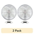 thumbnail image 1 of (2 pack) Better Homes & Gardens New 12 inch Retro 3-Speed Metal Tilted-Head Oscillation Table Fan White, 1 of 9