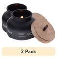 thumbnail image 1 of (2 pack) Better Homes and Gardens Oceanside Flannel Scented Wooden Wick Bell Jar Candle 18oz., 1 of 10