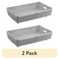 thumbnail image 1 of (2 pack) Better Homes & Gardens Rolling Under-Bed Storage Bin with Zipper, Gray, 1 of 10