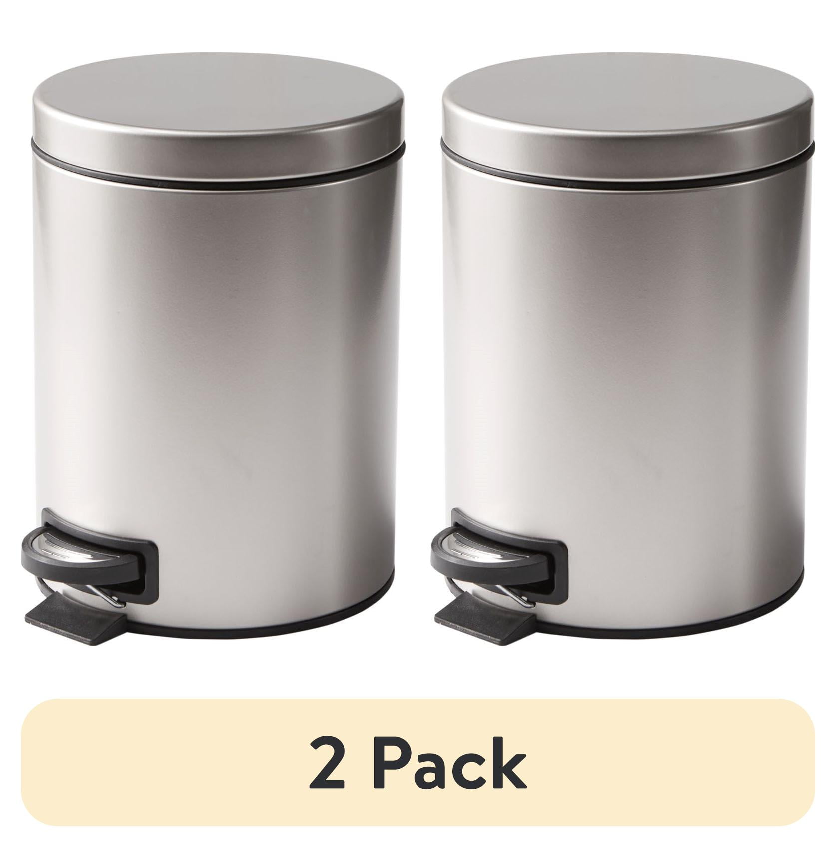 (2 pack) Better Homes & Gardens Satin Nickel SS 1.3 Gallon Metal ...