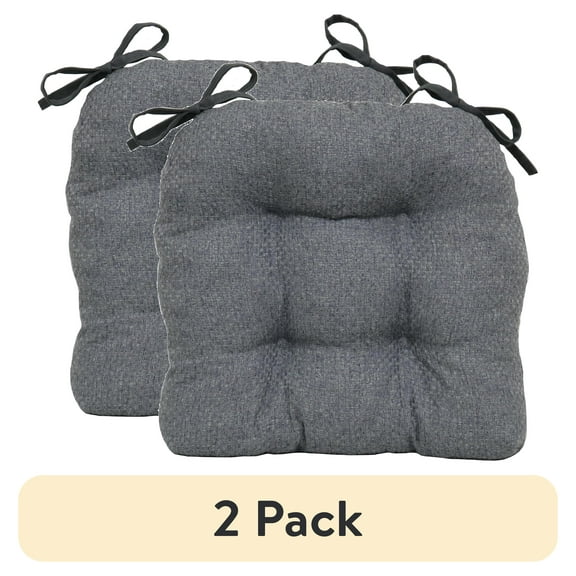 (2 pack) Better Homes & Gardens Shredded Memory Foam Chair Cushion, 16" x 14.5", Grey Flannel, Single