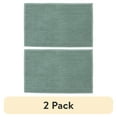 thumbnail interactive-video image 1 of (2 pack) Better Homes & Gardens Signature Soft Cotton Looped Bath Mat, Green River, 20" x 34", 1 of 13