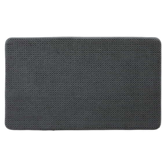 (2 pack) Better Homes & Gardens Signature Soft Cotton Memory Foam Bath Rug, Grey Shadow, 20" x 34"
