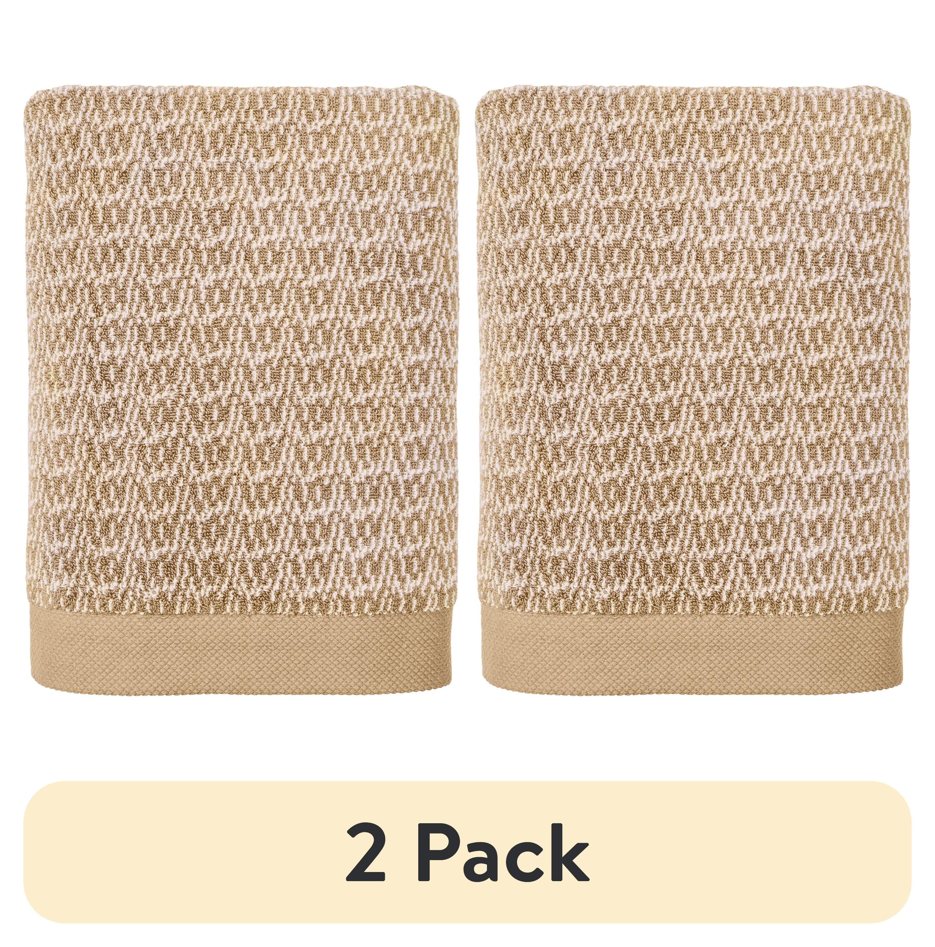 (2 pack) Better Homes & Gardens Signature Soft Mélange Bath Towel, Almond Biscuit - Walmart.com