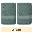 thumbnail image 1 of (2 pack) Better Homes & Gardens Signature Soft Cotton Popcorn Textured Bath Towel, Nimbus Blue, 1 of 15