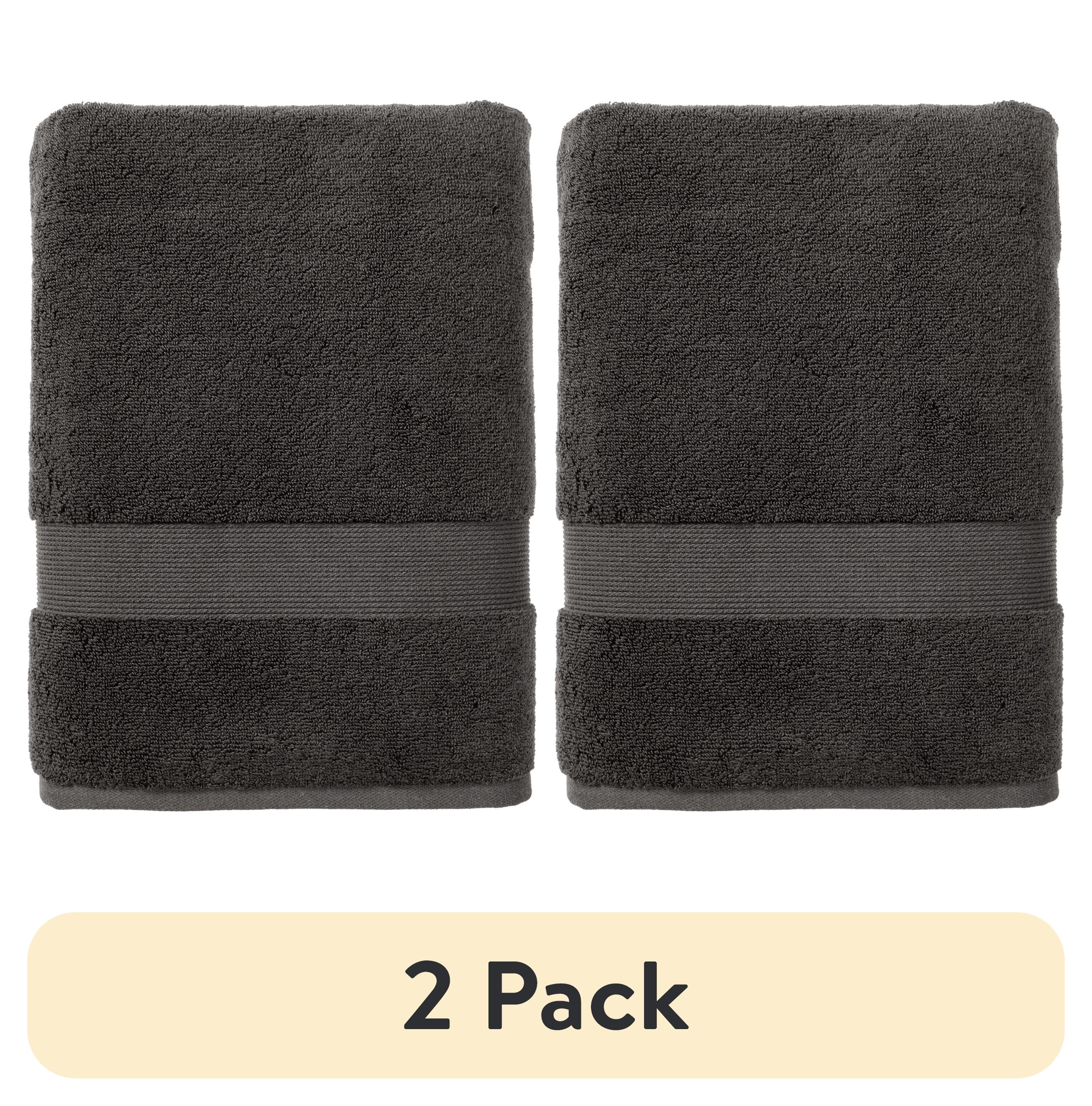 Grey Shadow (2 pack) Better Homes & Gardens Signature Soft Solid Bath Towel - Walmart.com