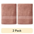 thumbnail interactive-video image 1 of (2 pack) Better Homes & Gardens Signature Soft Solid Cotton Bath Towel, Old Rose, 1 of 16