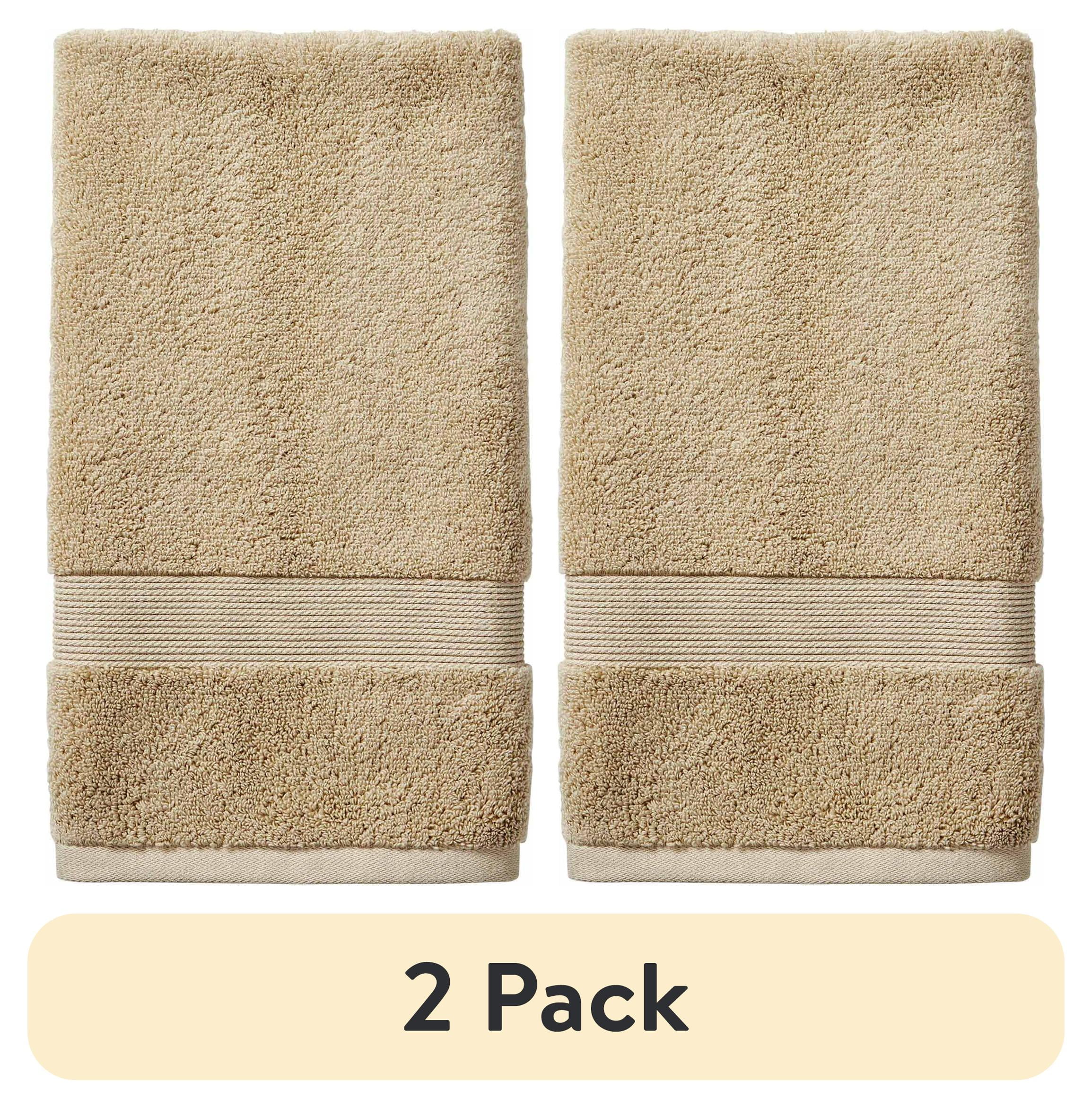 (2 pack) Better Homes & Gardens Signature Soft Solid Hand Towel, Almond Biscuit - Walmart.com