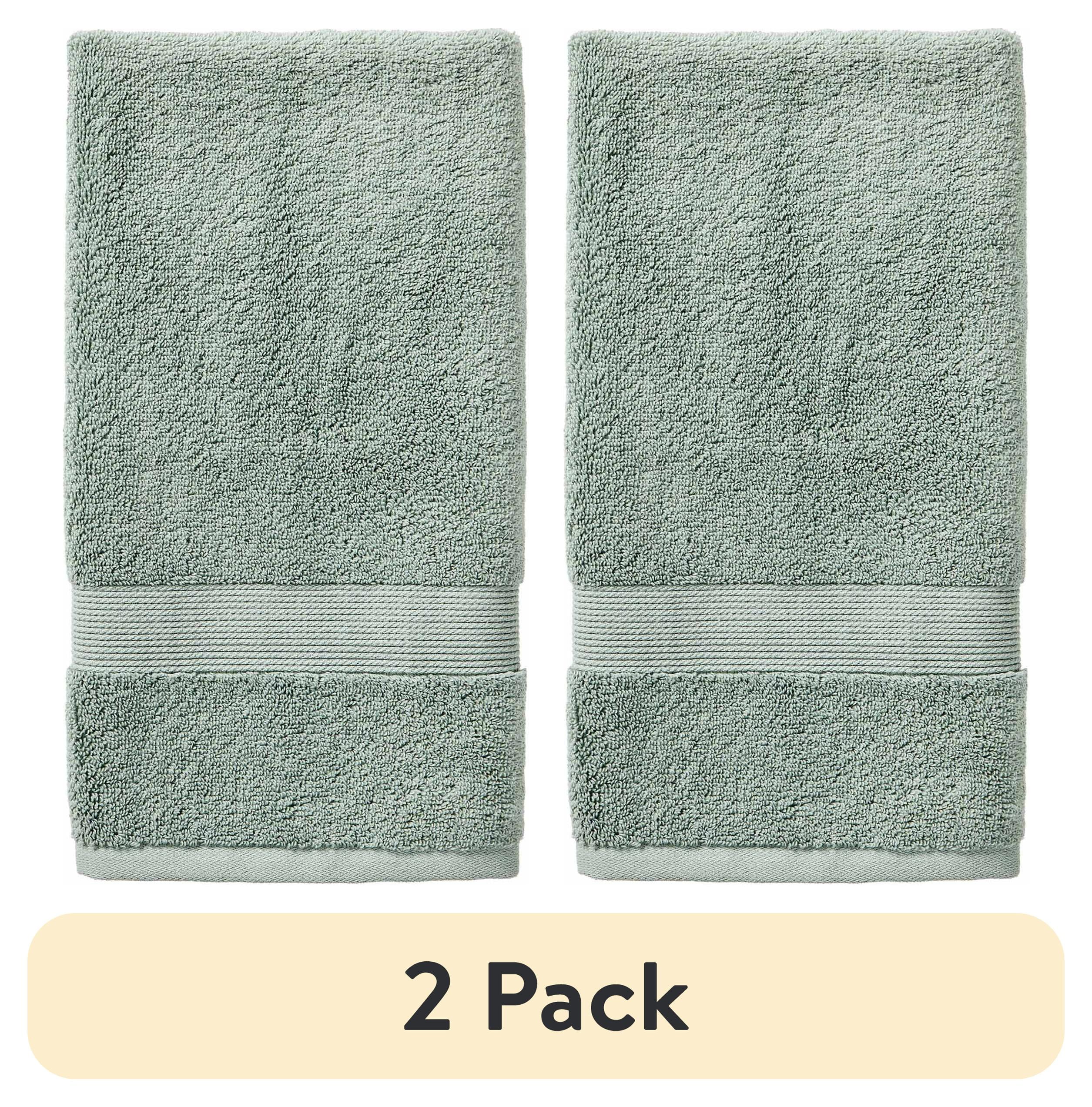 (2 pack) Better Homes & Gardens Signature Soft Solid Hand Towel, Green River - Walmart.com