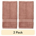thumbnail interactive-video image 1 of (2 pack) Better Homes & Gardens Signature Soft Solid Cotton Hand Towel, Old Rose, 1 of 16