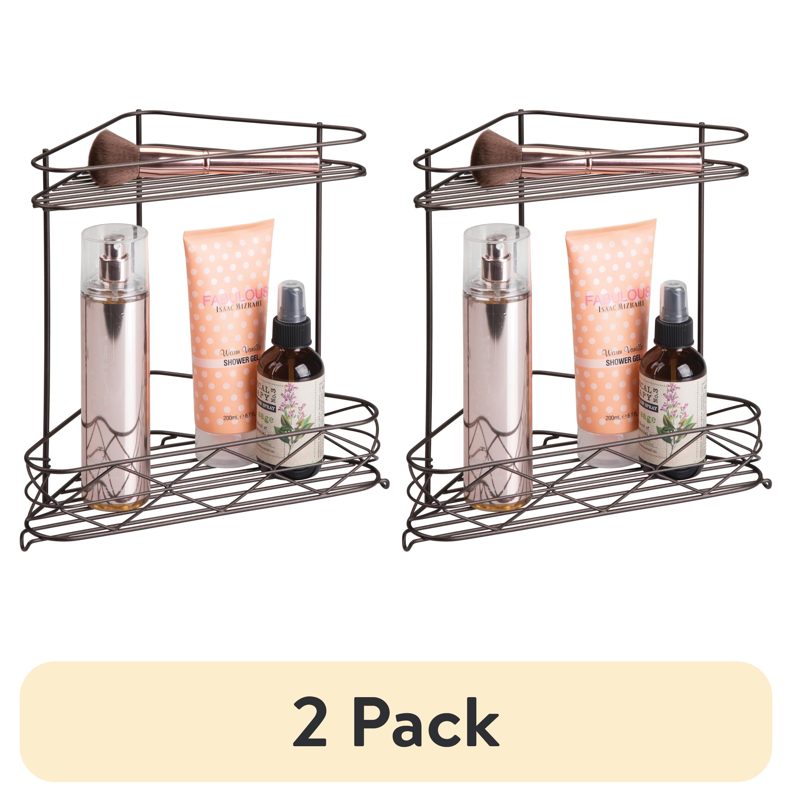 2 pack) Better Homes & Gardens Steel Corner Bathtub Shower Storage