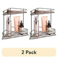 thumbnail interactive-video image 1 of (2 pack) Better Homes & Gardens Steel Corner Shower Organizer Storage Shelf, 10.75" x 6.5" x 10.6", Bronze, 1 of 7