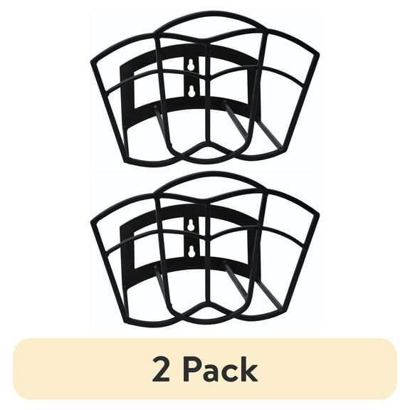 (2 pack) Better Homes & Gardens Steel Swirling Stack Hose Hanger, Black, 125'