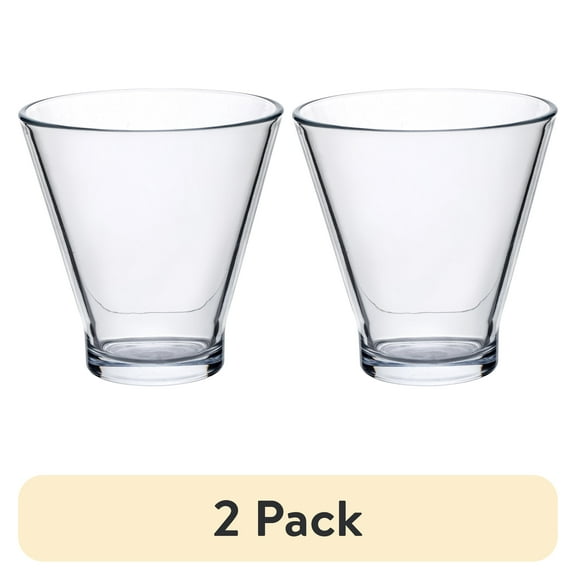 (2 pack) Better Homes & Gardens Stemless Cocktail Glass, Clear