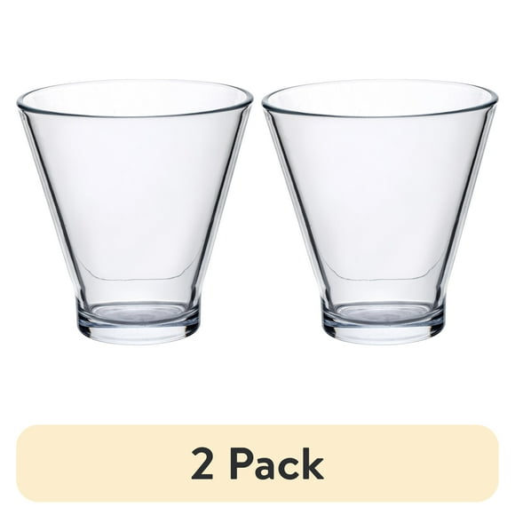 (2 pack) Better Homes & Gardens Stemless Cocktail Glass, Clear