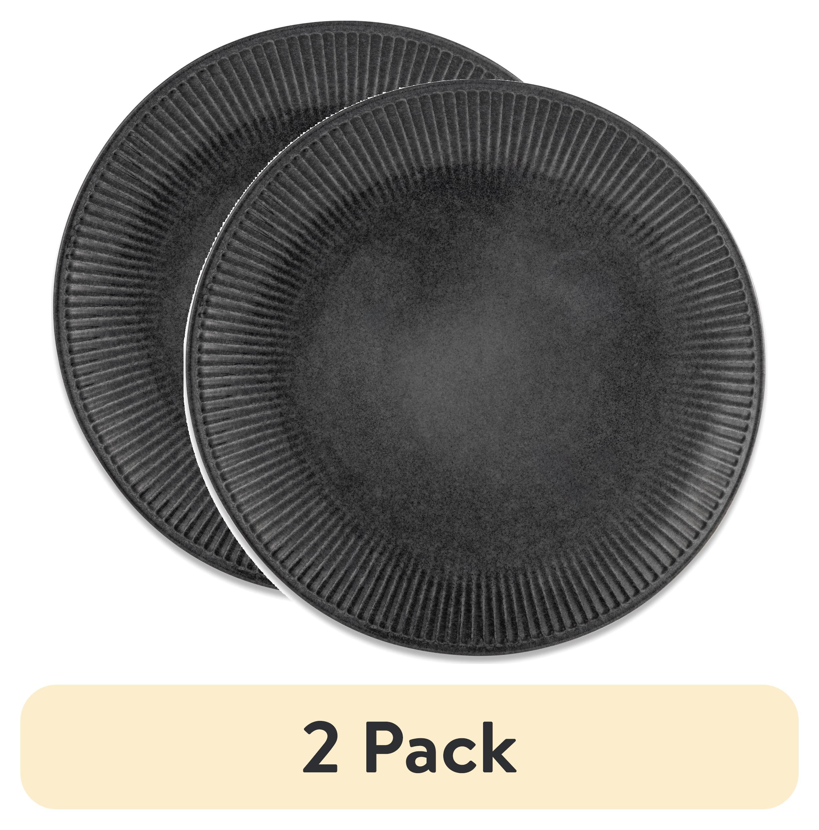 (2 pack) Better Homes & Gardens Sawyer Stoneware Grey Dinner Plate