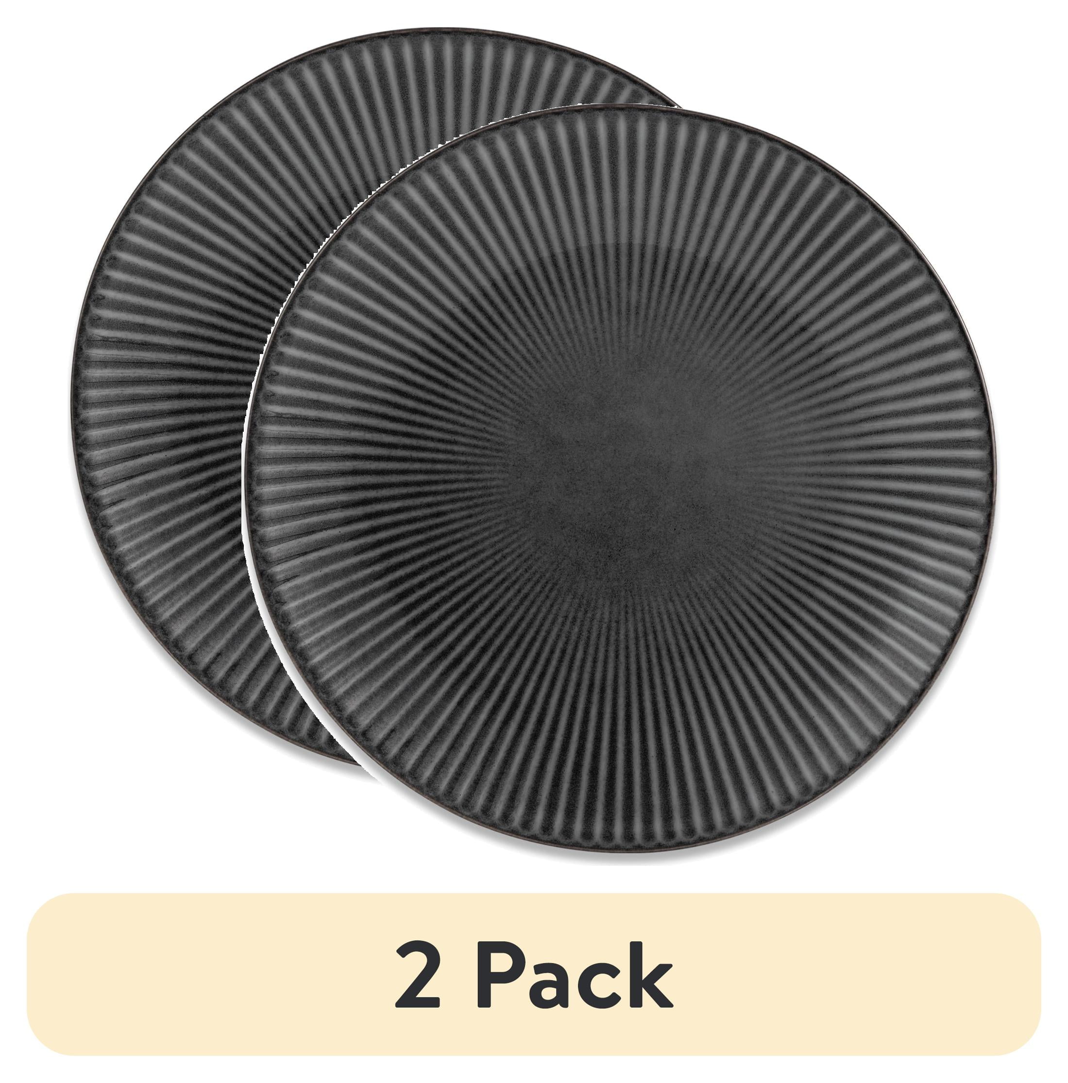 (2 pack) Better Homes & Gardens Sawyer Grey Stoneware Salad Plate - Walmart.com