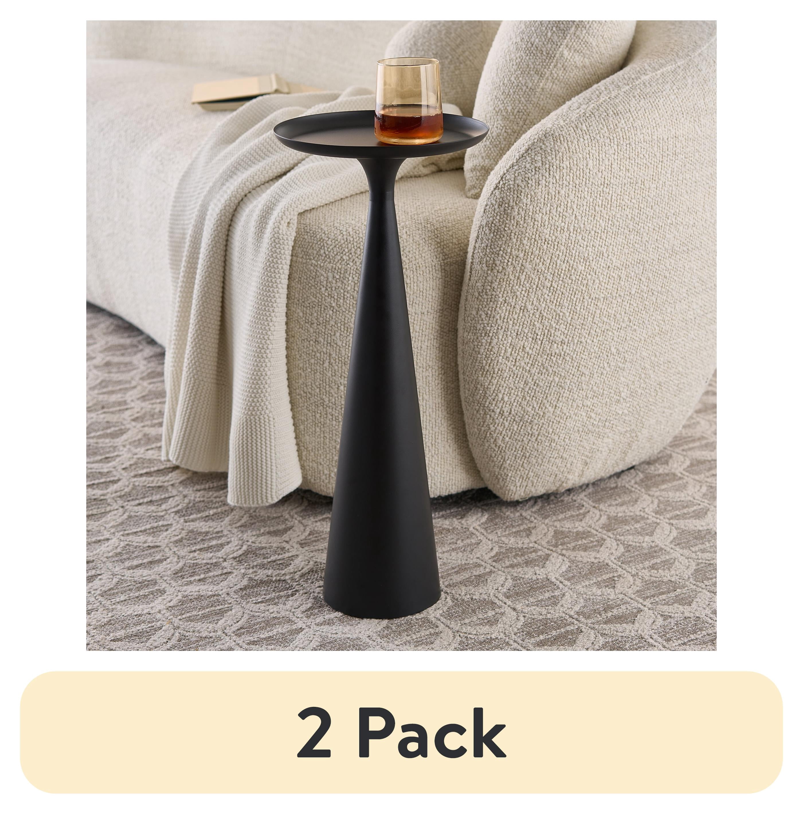 (2 pack) Better Homes & Gardens Truitt Drink Table, Black