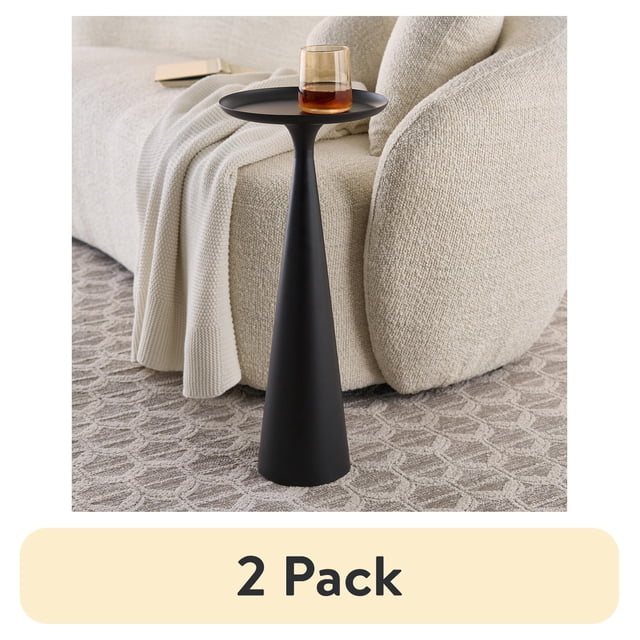(2 pack) Better Homes & Gardens Truitt Drink Table, Black