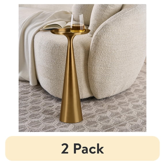 (2 pack) Better Homes & Gardens Truitt Drink Table, Gold