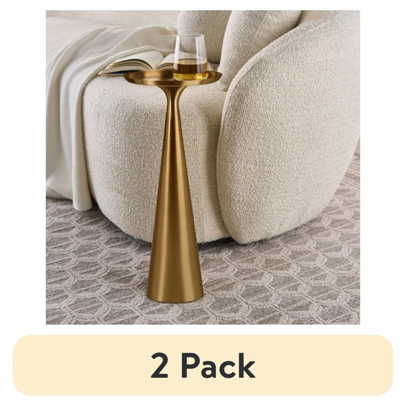 (2 pack) Better Homes & Gardens Truitt Drink Table, Gold