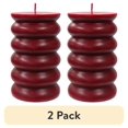 thumbnail image 1 of (2 pack) Better Homes & Gardens Unscented Bubble Pillar Candle, 3x5 Inches, Red, 1 of 7